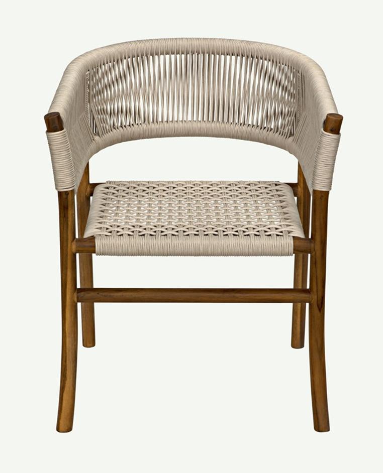 Conrad Chair, Teak with Woven Rope by Noir Furniture