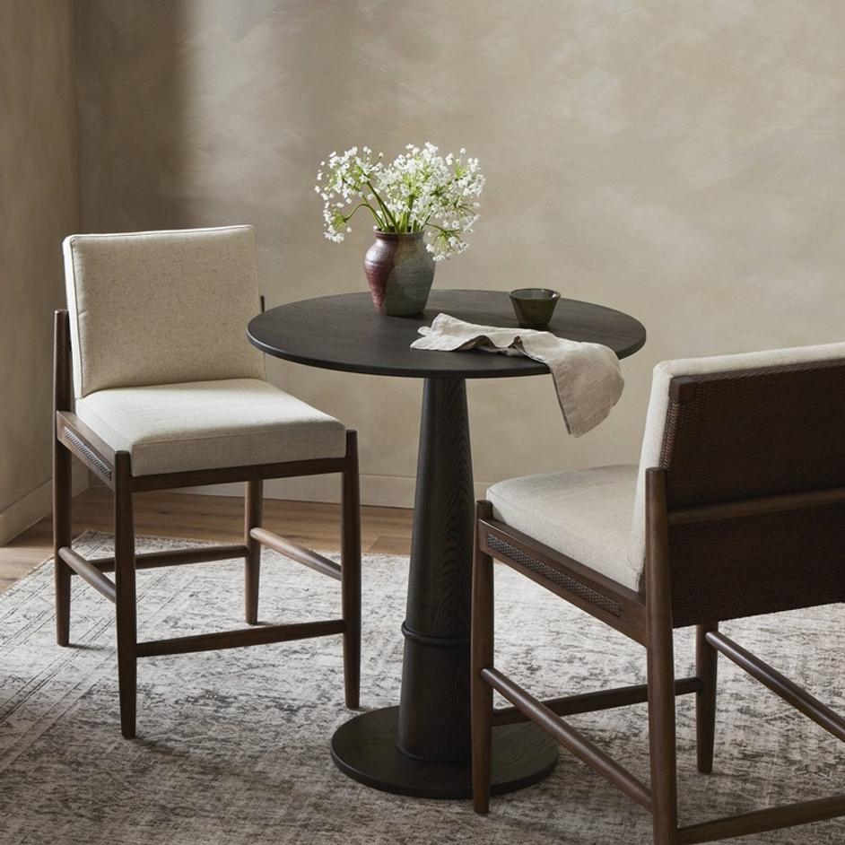 Costera Bar Stool In Antwerp Natural And Almond And Vintage Cross Woven Cane by Four Hands