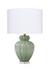Agnes Blown Glass Table Lamp with Linen Shade, Celadon by Jamie Young