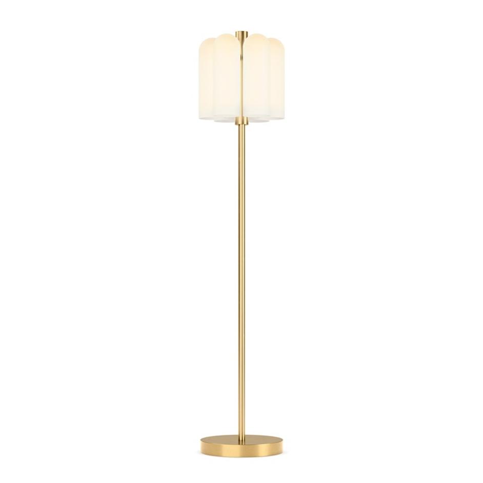 Odyssey 6 Floor Lamp In Burnished Brass by Four Hands