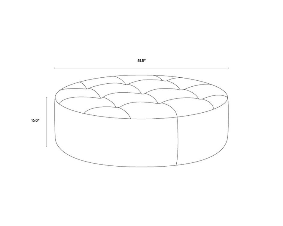 NILDA OTTOMAN - CAMEL LEATHER by Sunpan