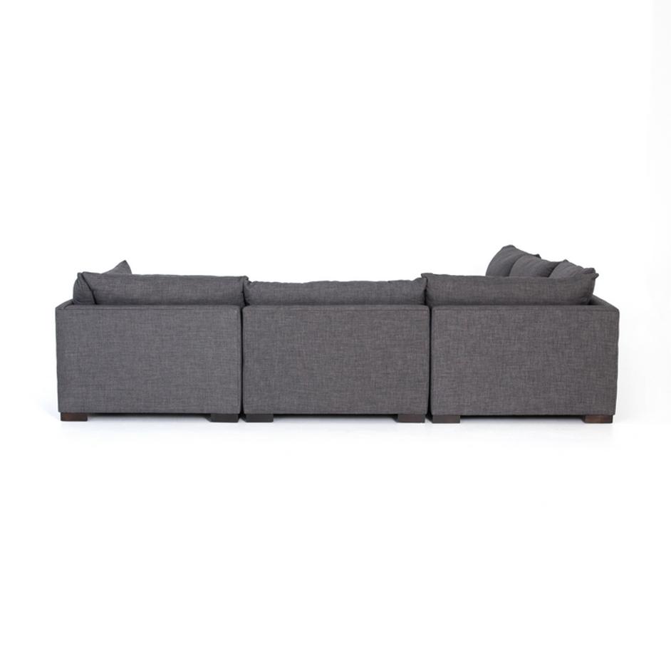 WESTWOOD 5-PIECE SECTIONAL W/ OTTOMAN- BENNETT CHARCOAL by FOUR HANDS
