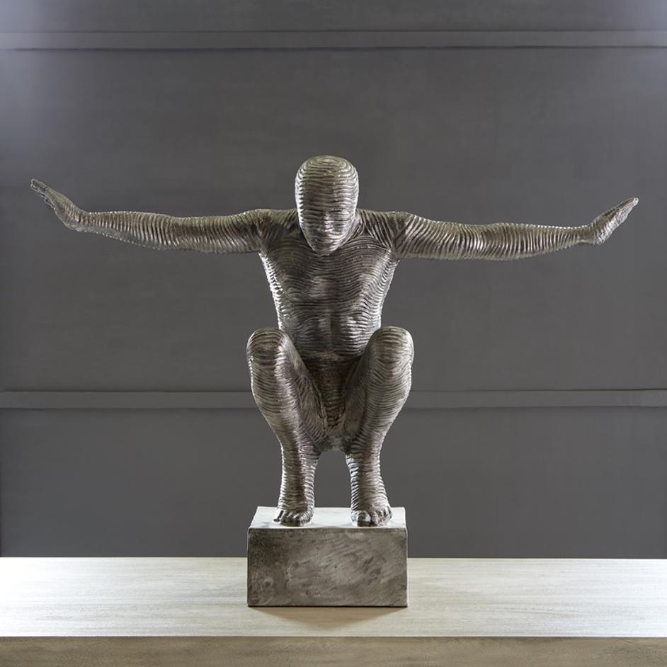 Outstretched Arms Sculpture, Aluminum, Large by PHILLIPS COLLECTION