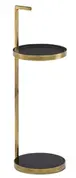 Silas Drinks Table In Antique Brass & Smoke by Currey & Company