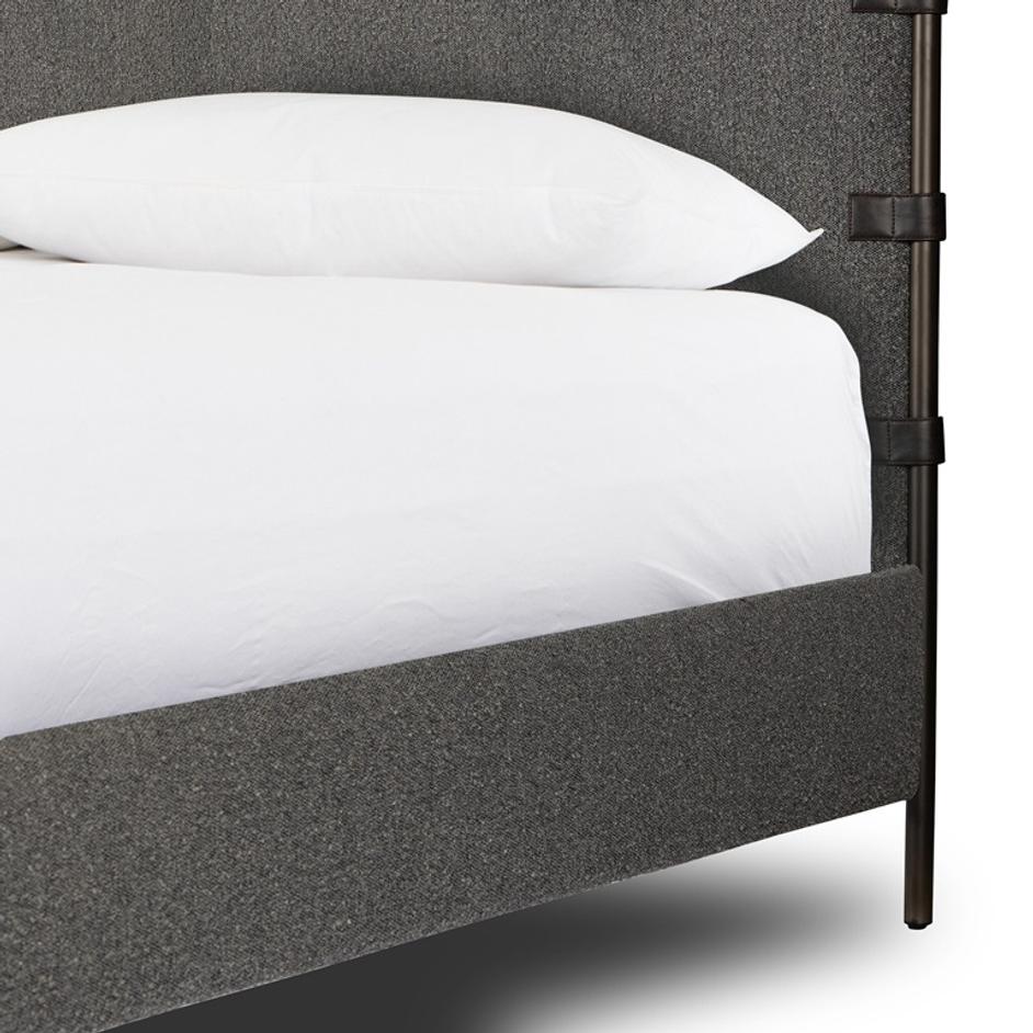 Anderson Canopy Queen Bed - Knoll Charcoal by Four Hands