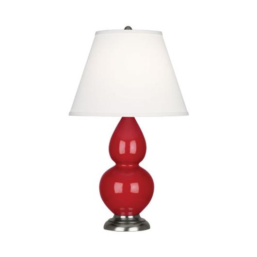 Ruby Red Small Double Gourd Accent Lamp by Robert Abbey