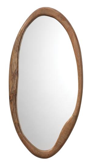 Organic Mango Wood Oval Wall Mirror by Jamie Young