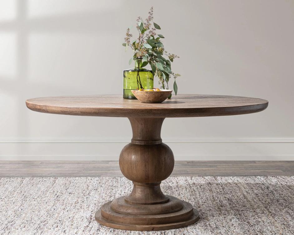 Hera Solid Wood Dining Table - Pecan Brown - 60" by Classic Home