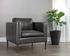 RICHMOND ARMCHAIR - BRENTWOOD CHARCOAL LEATHER by Sunpan