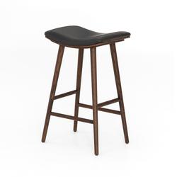 Union Saddle Bar Stool-Dist Black by FOUR HANDS
