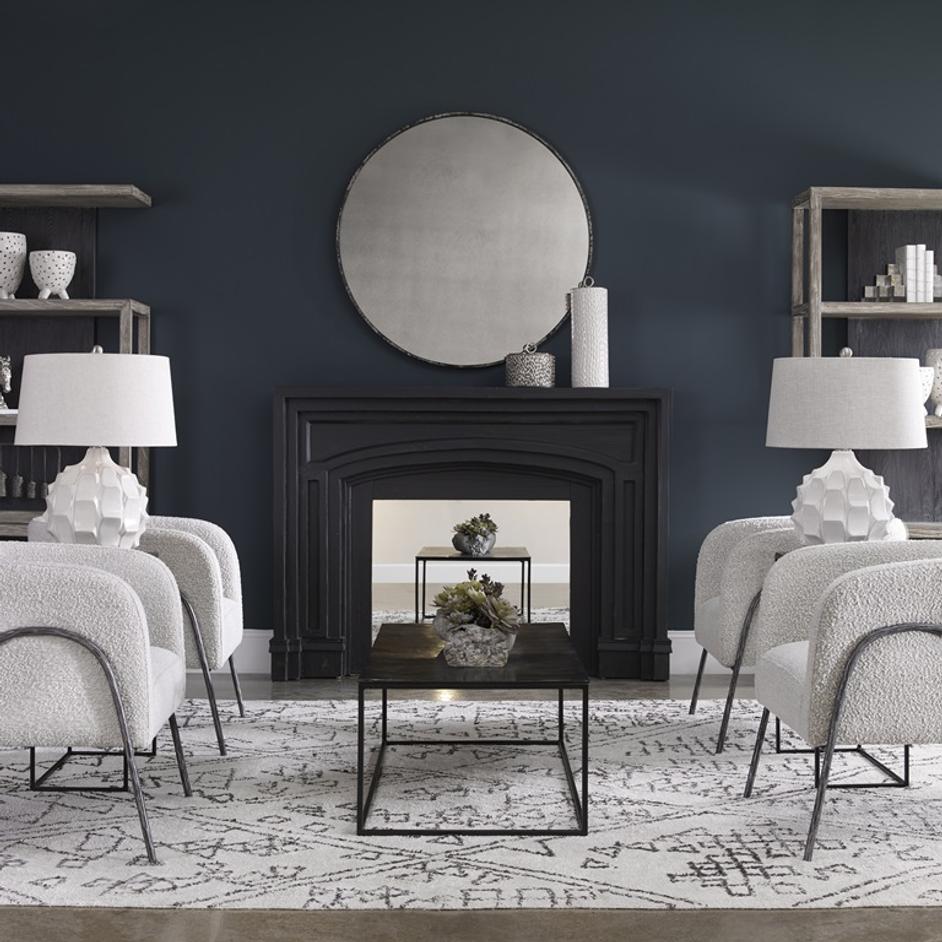 Guerina Scalloped White Lamp by Uttermost