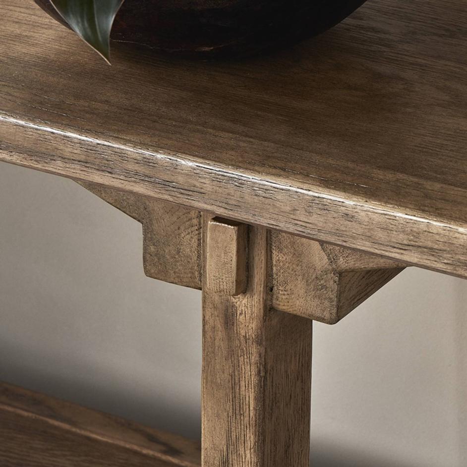 Trinity Console Table - Distressed Light Oak by Four Hands