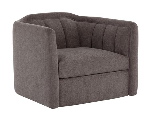 BIRRIT SWIVEL ARMCHAIR - ALASKA HEDGEHOG BROWN by Sunpan