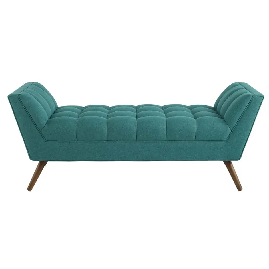 Vestry Medium Upholstered Fabric Bench In Teal by Modway Furniture