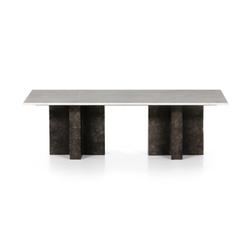Terrell Coffee Table - Polished White Marble by Four Hands