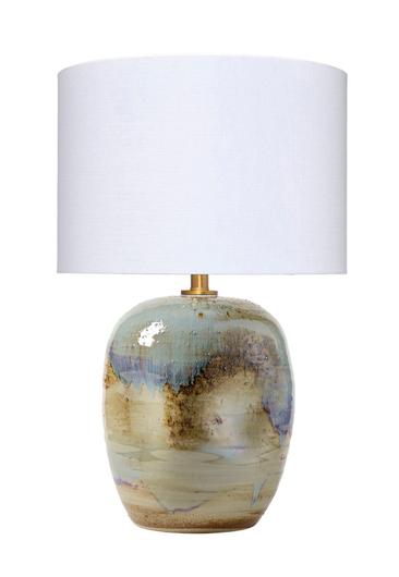 Salvador Ceramic Table Lamp with Linen Shade by Jamie Young