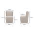 Cormac Rolling Dining Chair Warm Sand by Moes Home