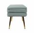 Ziva Sea Blue Velvet Storage Bench by tov furniture