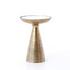 Marlow Mod Pedestal Table-Brushed Brass by FOUR HANDS