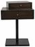 Enola Side Table, Ebony Walnut with Steel Base by Noir Furniture