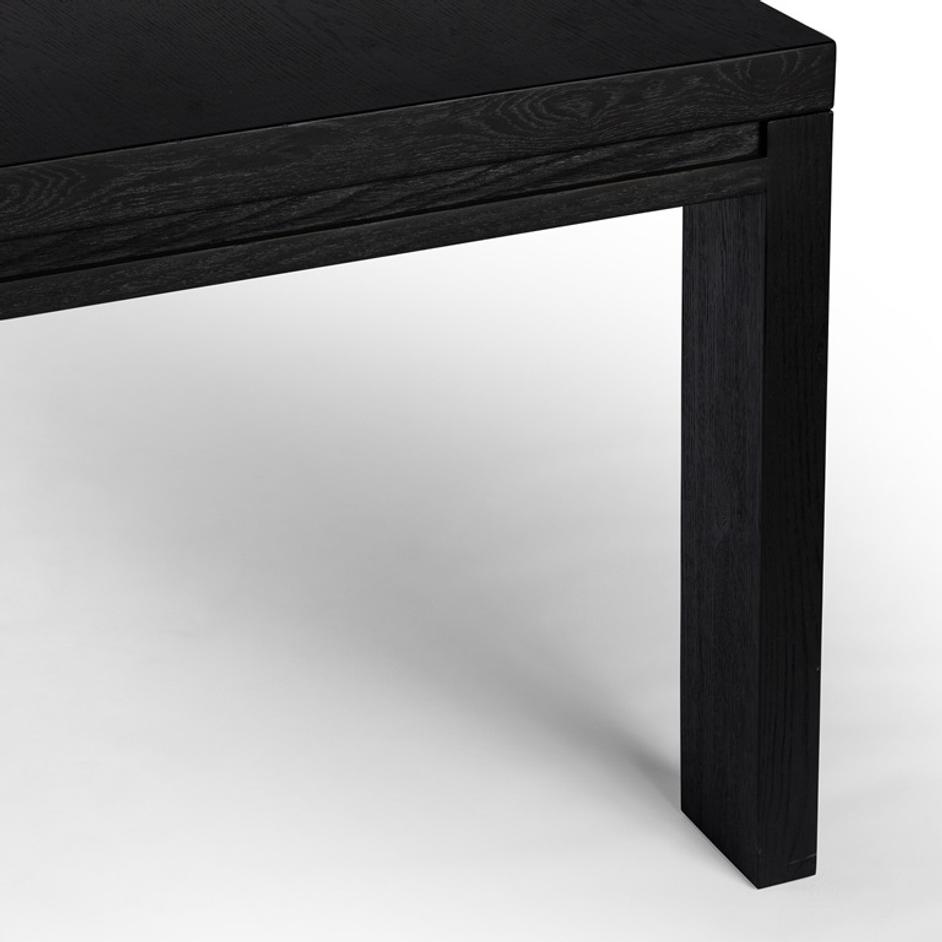 Millie Dining Table - Drifted Matte Black Veneer by Four Hands