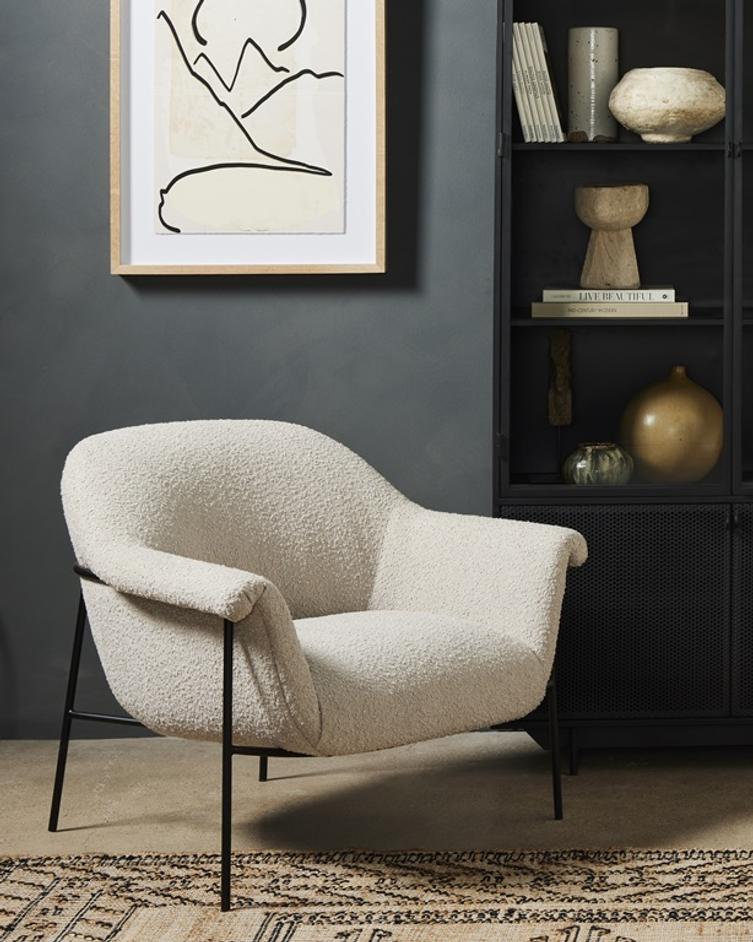Suerte Chair In Knoll Sand by FOUR HANDS