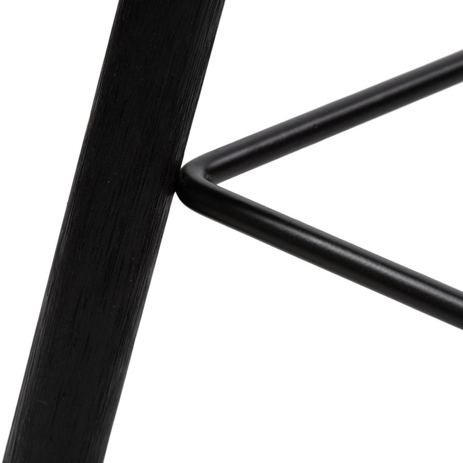 Barrett Stool In Matte Black Parawd In Counter by FOUR HANDS
