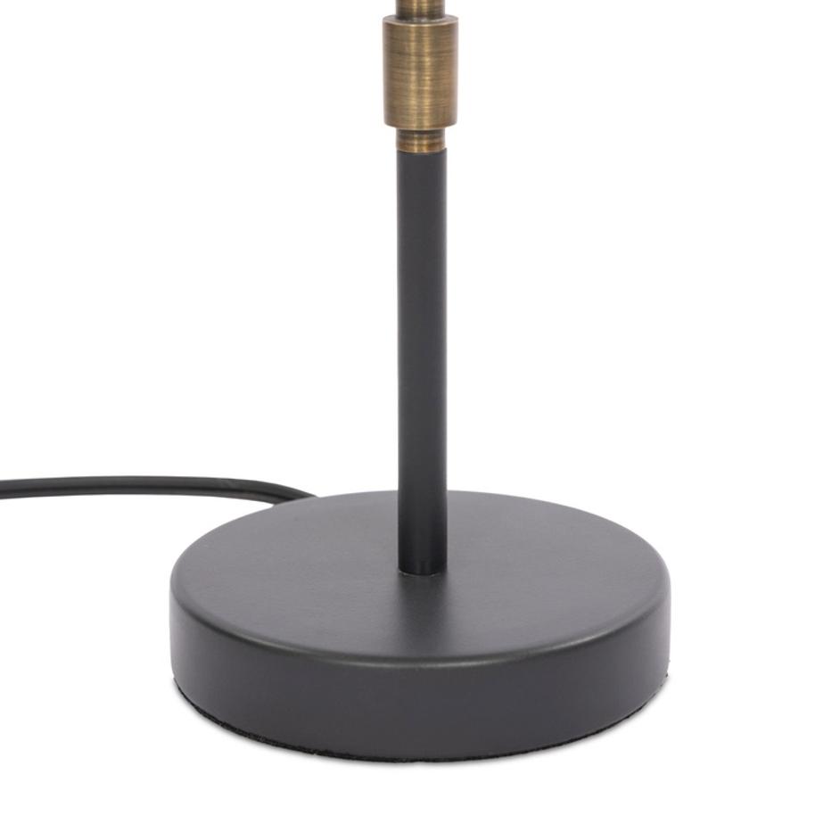 Maurice Table Lamp In Matte Black Plaster And Antiqued Iron And Antique Brass Iron by Four Hands