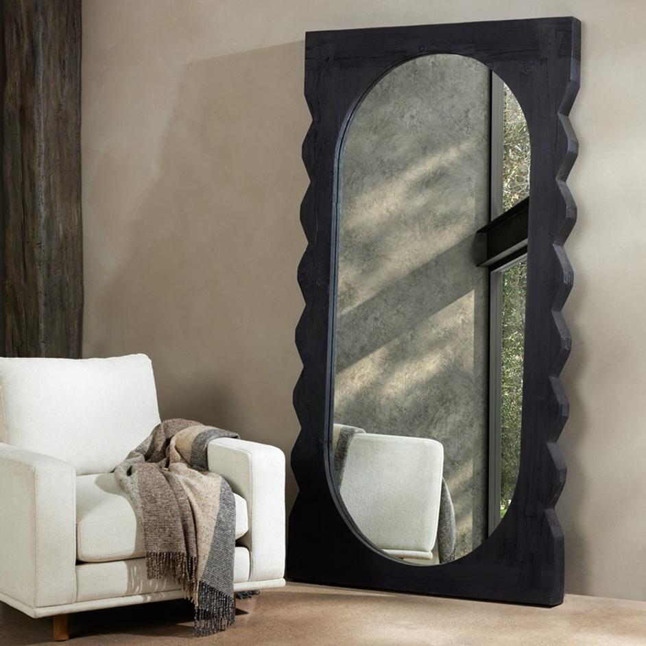 Aldrik Mirror - Black Reclaimed Pine by Four Hands