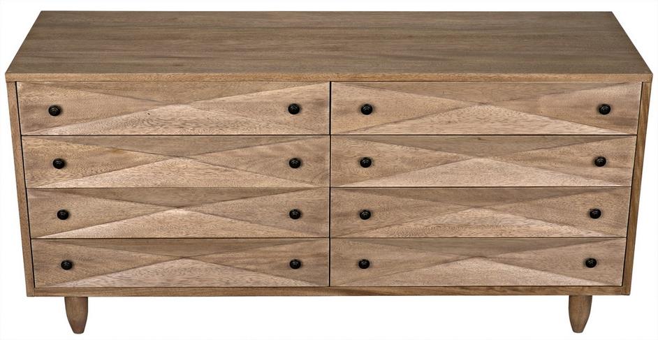 Diamond Double Chest in Washed Walnut Finish by Noir Furniture