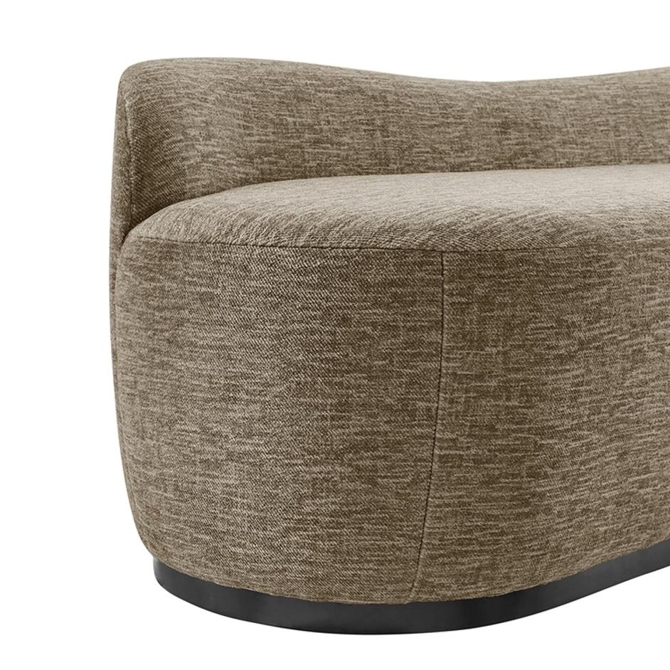 Mandy Fabric Bench, Pasadena Taupe by New Pacific Direct