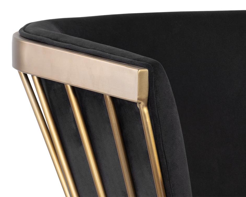Caily Dining Armchair - Abbington Black by Sunpan