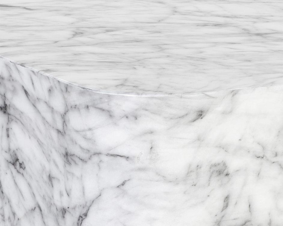 Strut Coffee Table - Marble Look by Sunpan