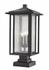 Aspen 3 Light Outdoor Pier Mounted Fixture in Black Finish by Z-Lite