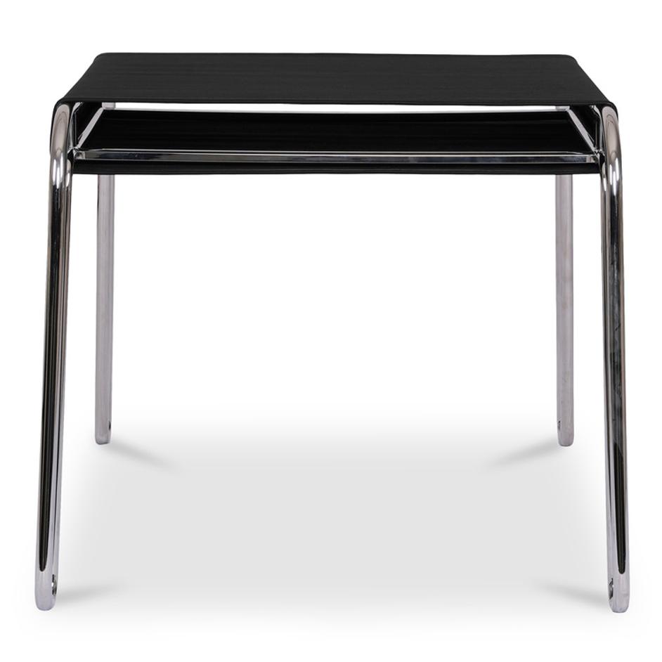 Petra Leather Stool Black by Moes Home