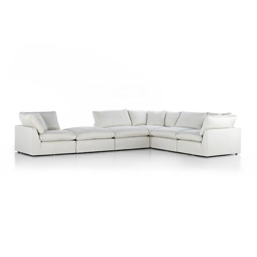 Stevie 5Pc Sec Sofa W/Ottoman In Ivory by FOUR HANDS