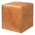 Buff Leather Ottoman, Small by Jamie Young