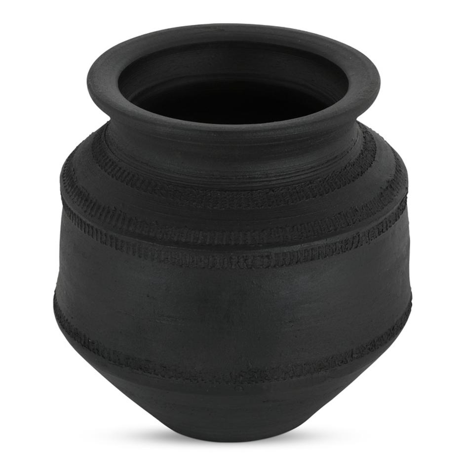 Astra Vessel Black Terracotta by Moes Home