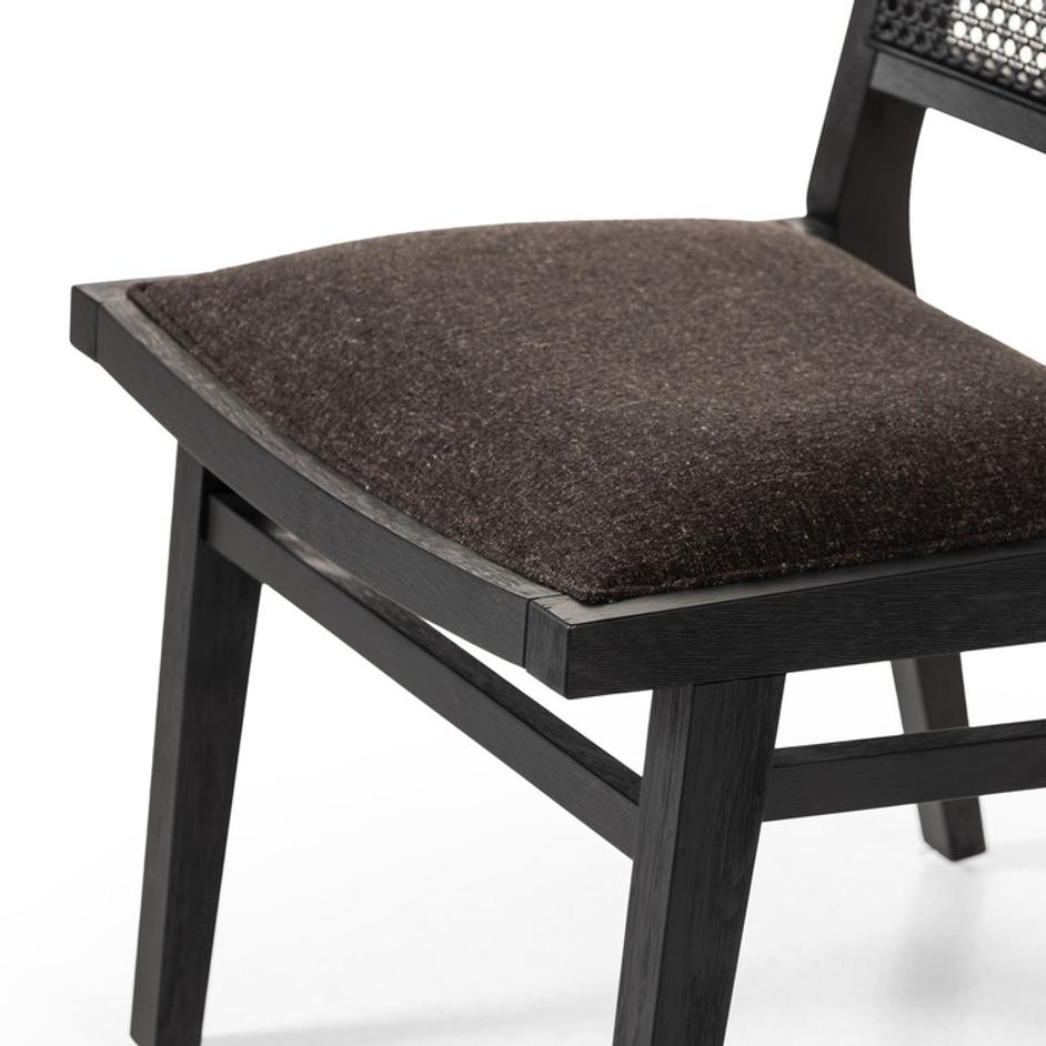 Sage Dining Chair In Antwerp Noir And Brushed Ebony Beech And Brushed Ebony Cane by Four Hands