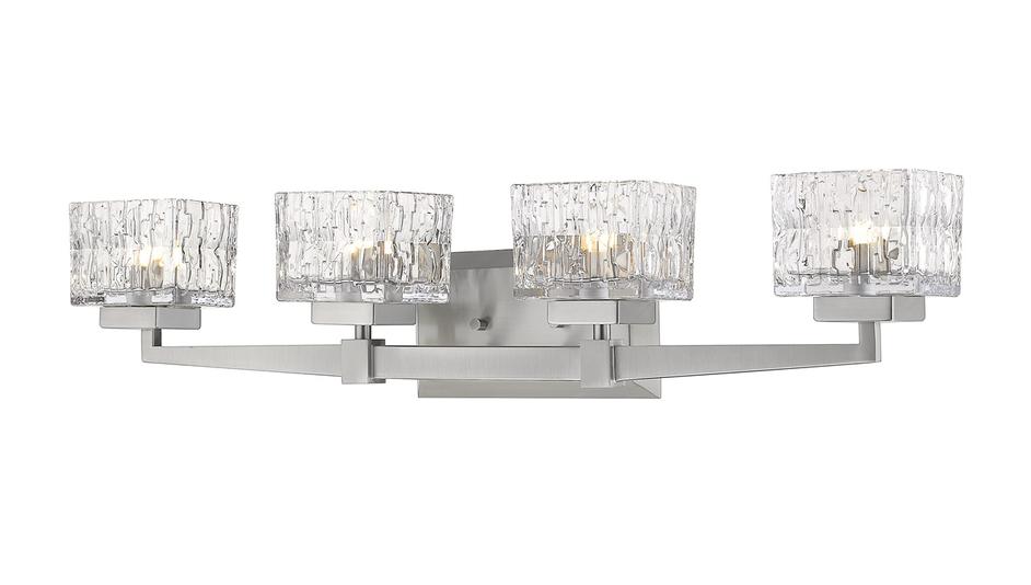 Rubicon 4 Light Vanity in Brushed Nickel Finish by Z-Lite
