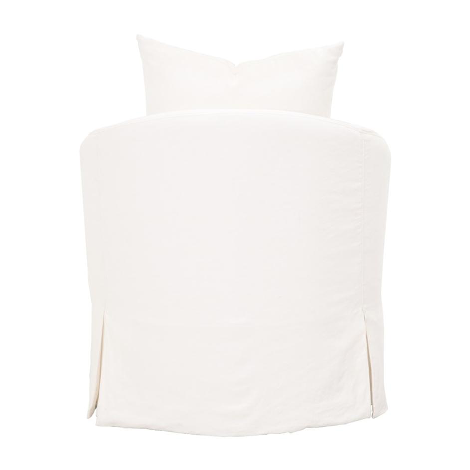 Faye Slipcover Swivel Club Chair by Essentials For Living