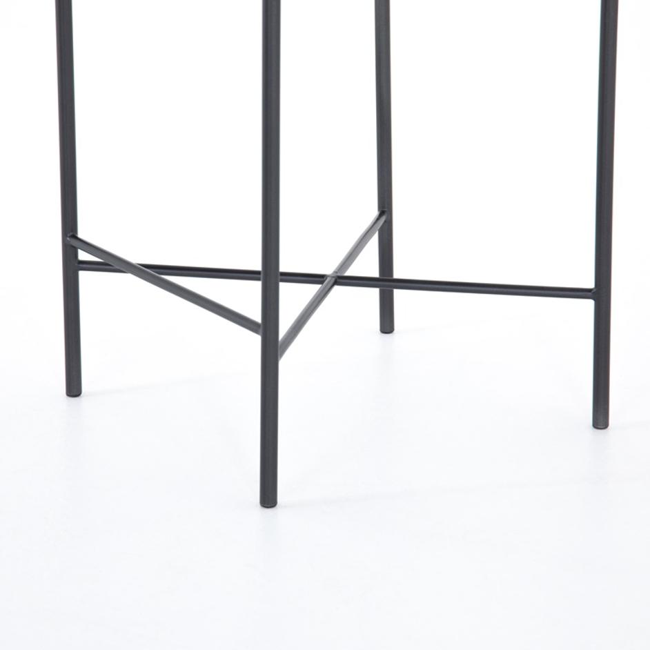 Garza Stool In Natural Leather In Counter by FOUR HANDS
