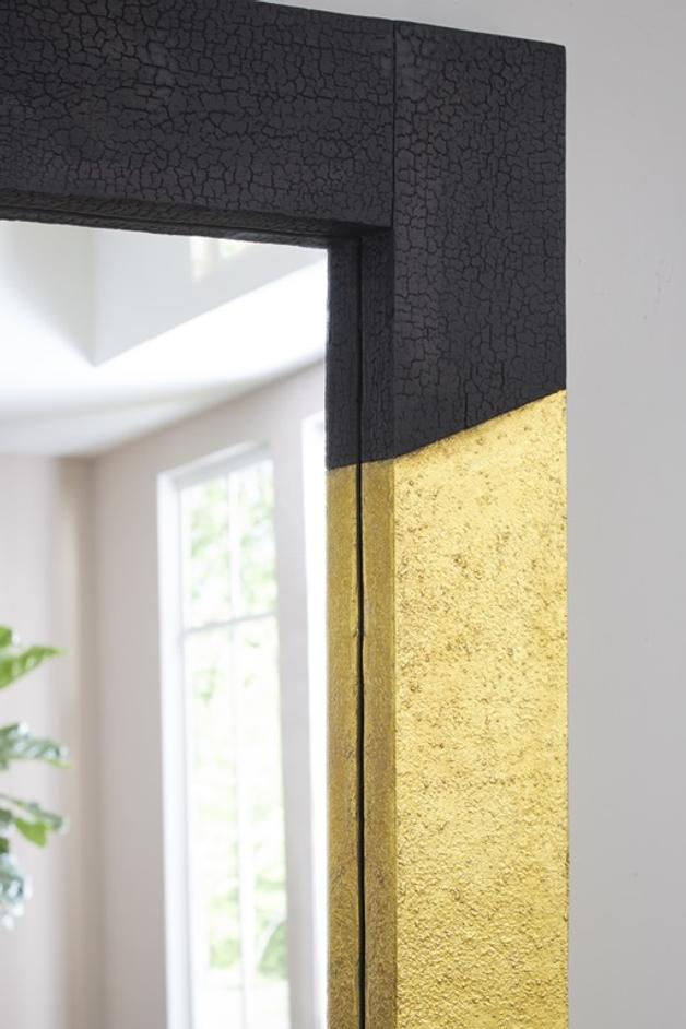 Scorched Mirror, Rectangle, Black and Gold Leaf by Phillips Collection