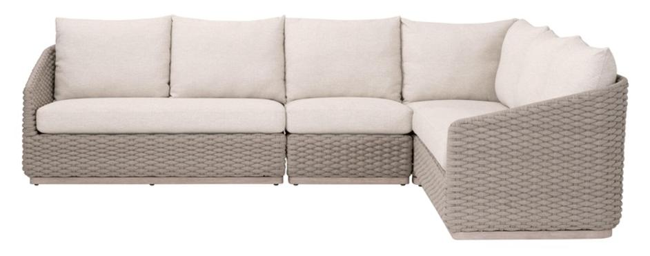 Caspian Outdoor Modular Armless Sofa Chair by Essentials For Living