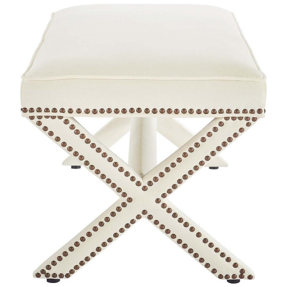 Espey Performance Velvet Bench In Ivory by Modway Furniture