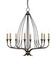 Folgate Chandelier In French Black & Gold Leaf by Currey & Company