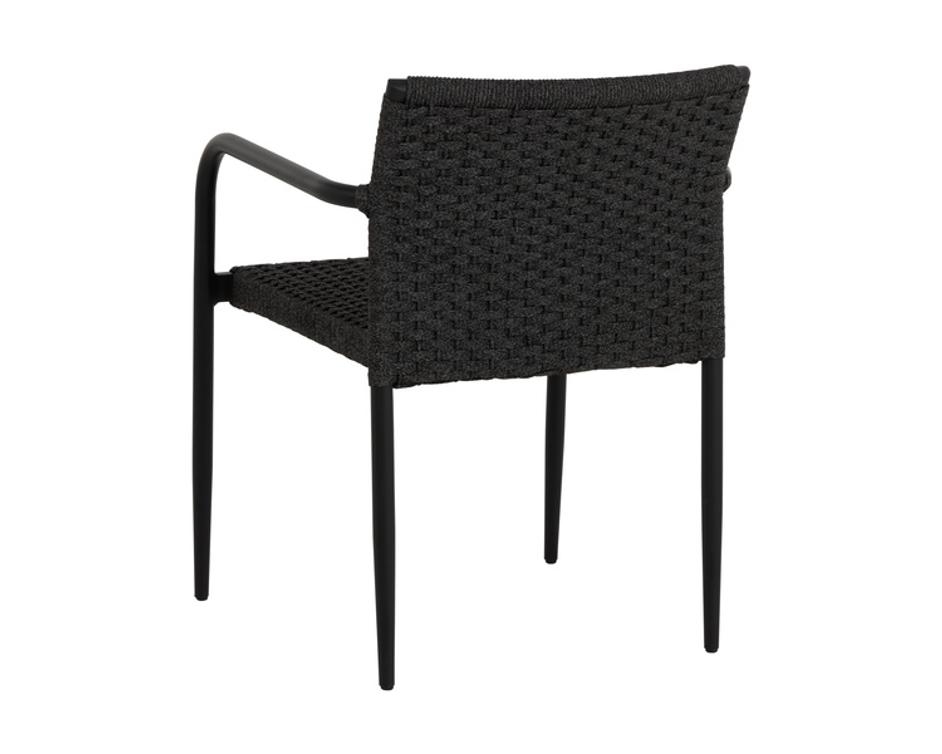 CASELLA STACKABLE DINING ARMCHAIR - BLACK - DARK GREY by Sunpan