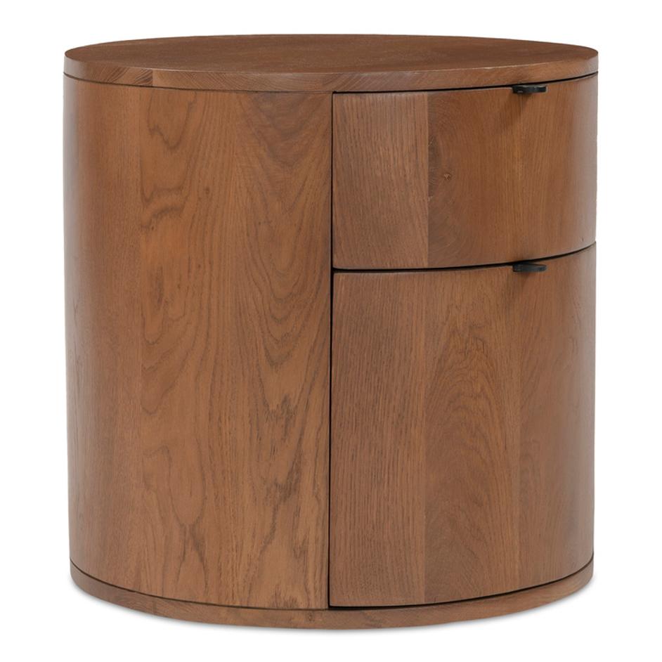 Theo Two Drawer Nightstand Brown by Moes Home