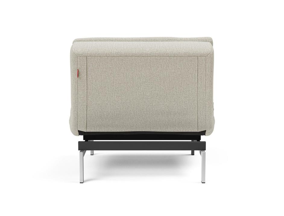 DUBLEXO CHAIR in MIXED DANCE NATURAL FABRIC WITH Stainless Steel LEGS 527 by INNOVATION USA