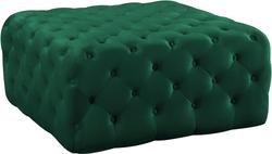 Laurie Ottoman/Bench In Green Velvet by Meridian Furniture